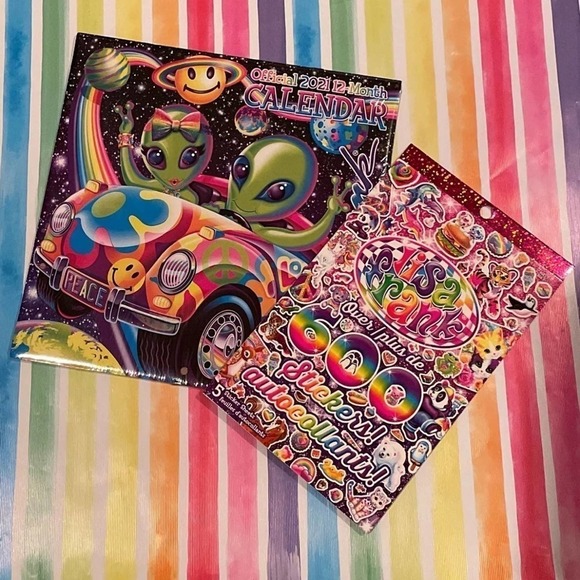 Lisa Frank Other - LISA frank 2021 calendar & 600 stickers